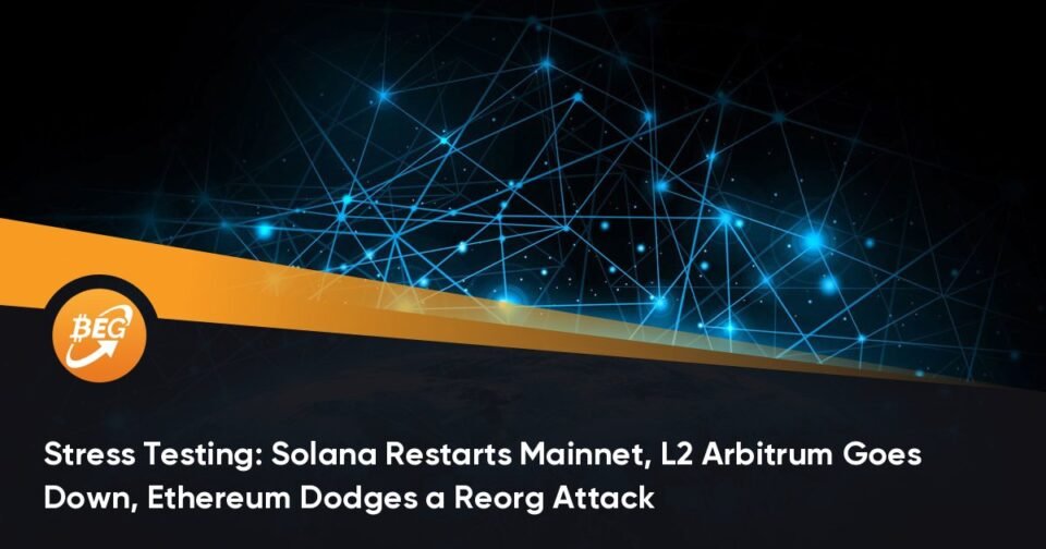 Stress Checking out: Solana Restarts Mainnet, L2 Arbitrum Goes Down, Ethereum Dodges a Reorg Assault