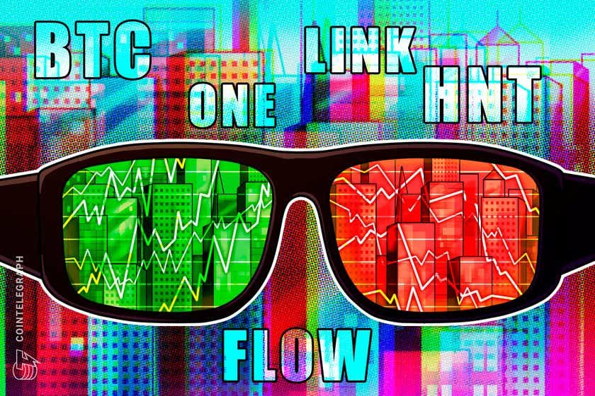 High 5 cryptocurrencies to head looking this week: BTC, LINK, HNT, FLOW, ONE