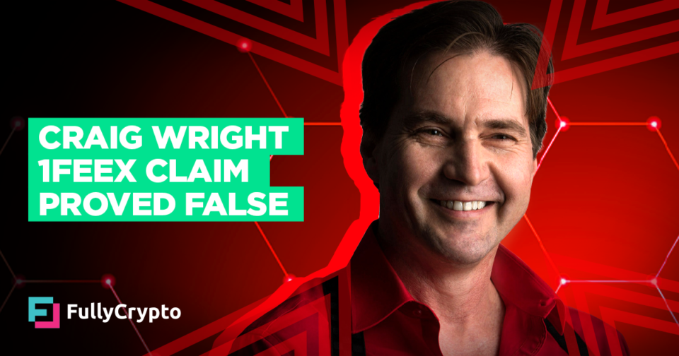 Craig Wright 1Feex Wallet Claim Proved to be Fraudulent