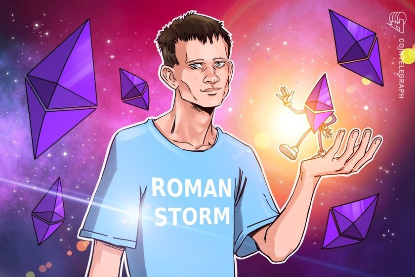 Vitalik Buterin donates 100 ETH to Roman Storm protection fund