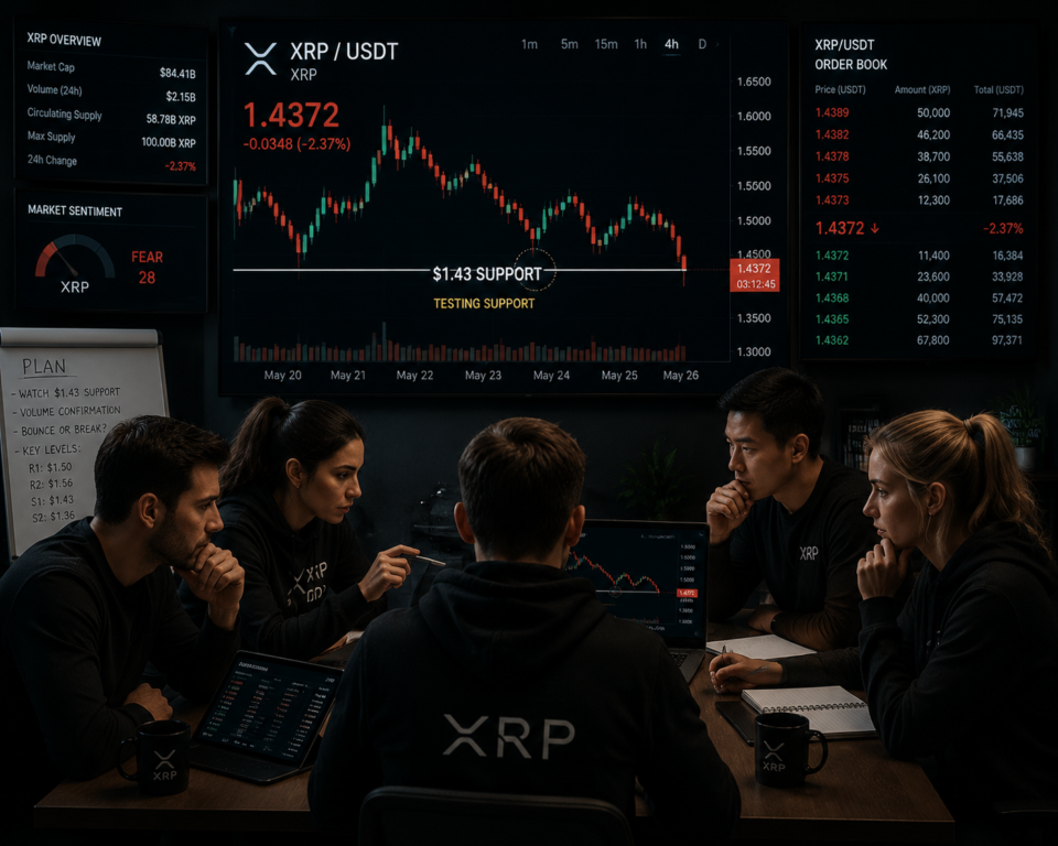 Ripple (XRP) tests $1.43 give a diagram terminate to amid blended market sentiment