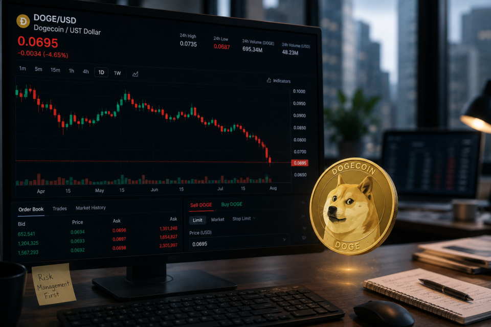 DOGE slides beneath $0.070 as market sentiment weakens
