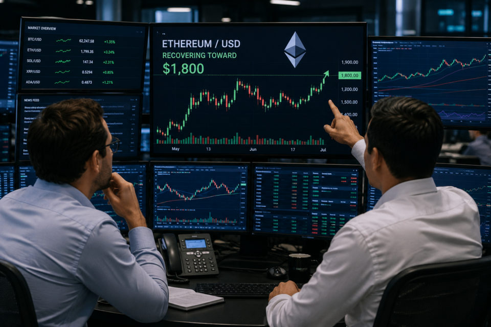 Ethereum approaches $1,800 as bulls check key resistance