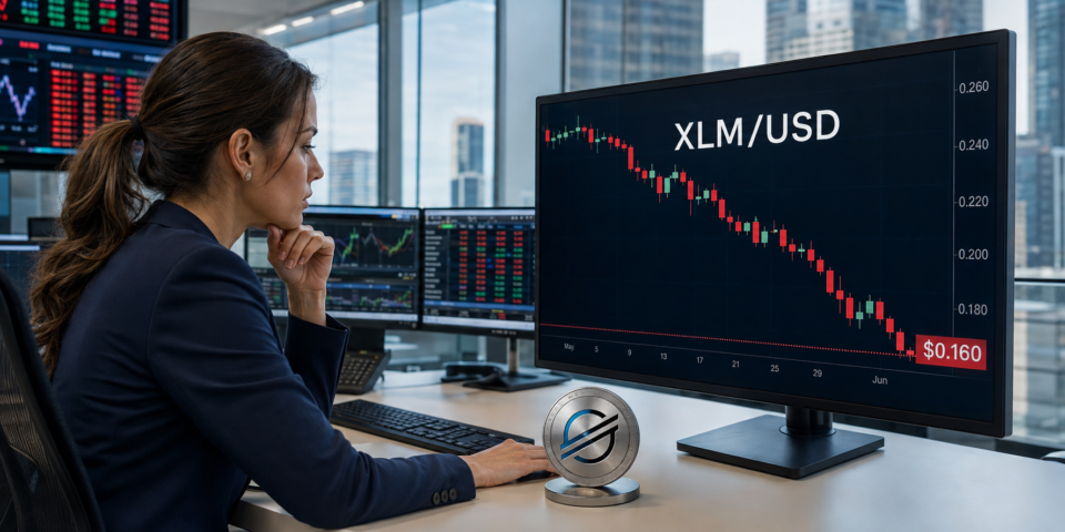 Stellar’s XLM token slides beneath key energetic averages