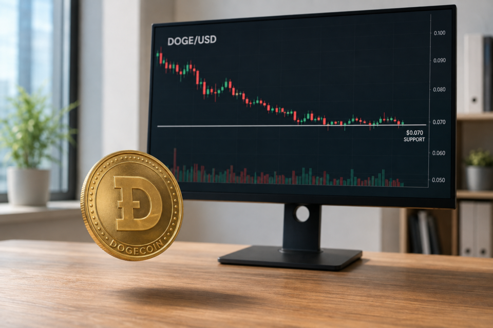 Dogecoin holds $0.070 as bullish divergence indicators easing selling rigidity