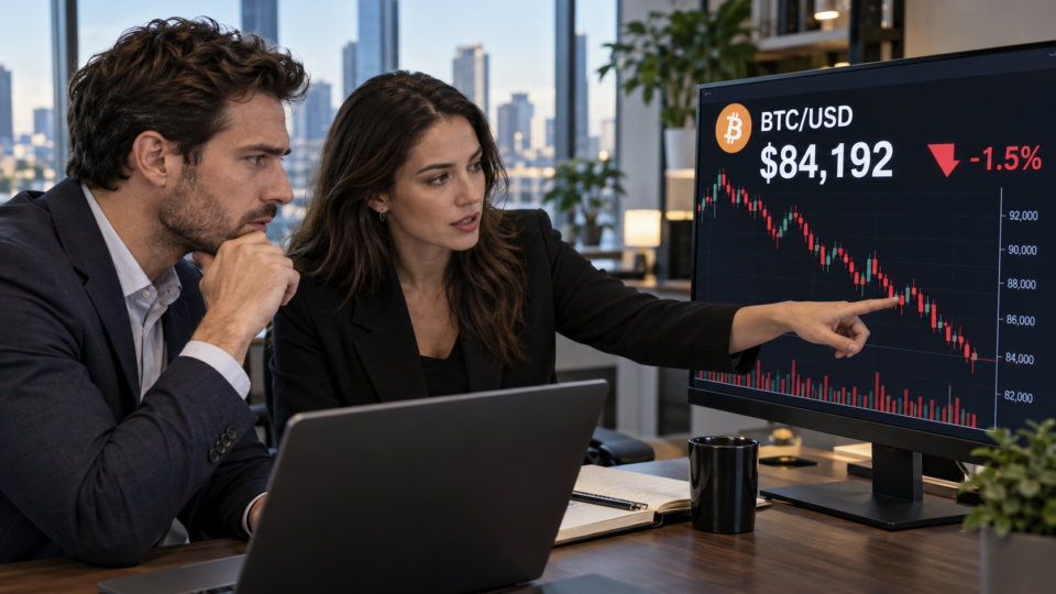 Bitcoin slips below $84,000 before FOMC minutes