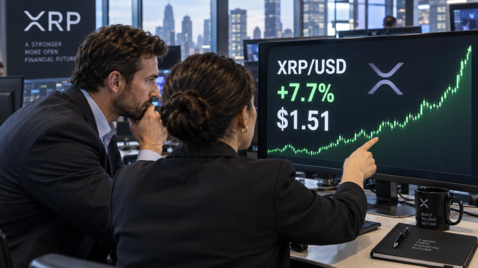 XRP jumps 8% as crypto short squeeze and Ripple traits blueprint consideration